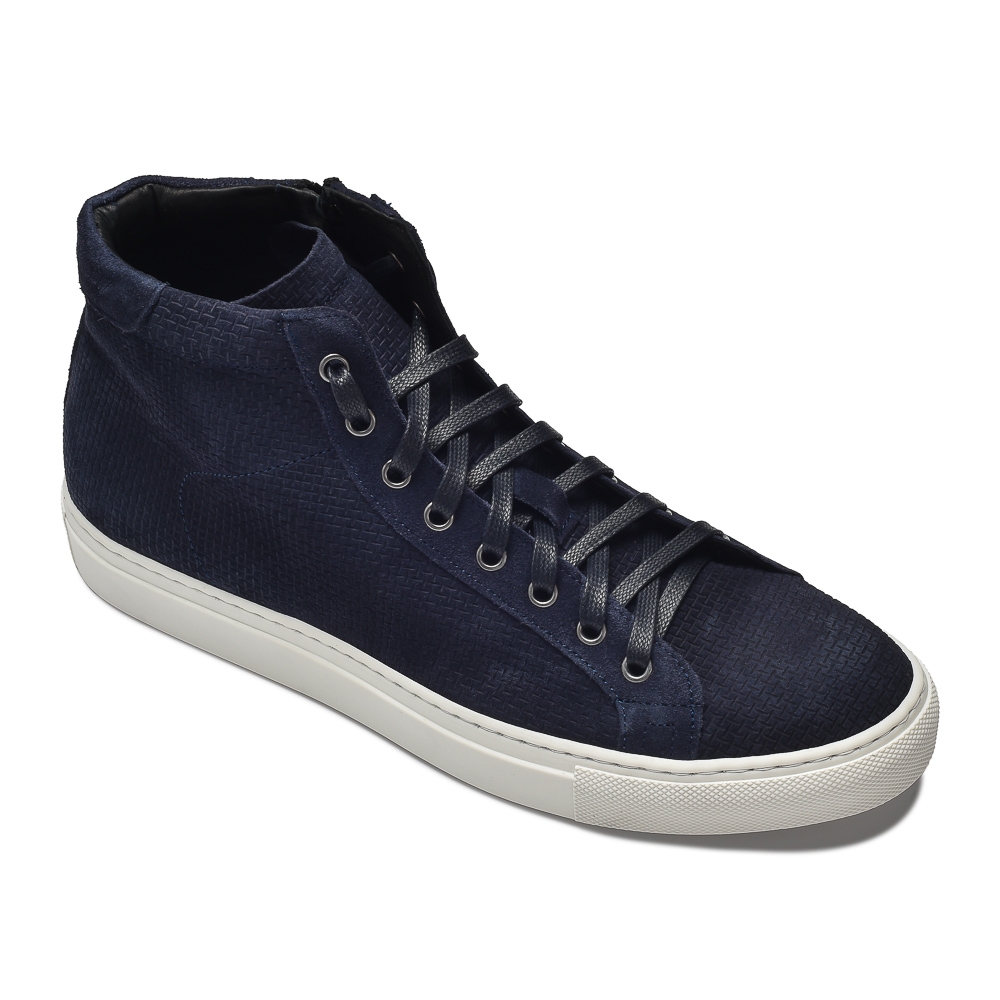 Granatowe wysokie zamszowe sneakersy VAN THORN 41