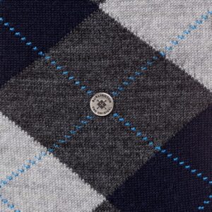 Stylowe skarpety Burlington Edinburgh w odcieniach szarości we wzór argyle 40-46