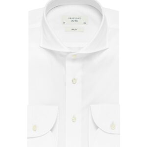 Elegancka biała koszula męska Profuomo SLIM FIT z egipskiej bawełny Giza 37