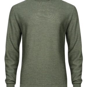Męski półgolf z wełny merino oliwkowy 4XL