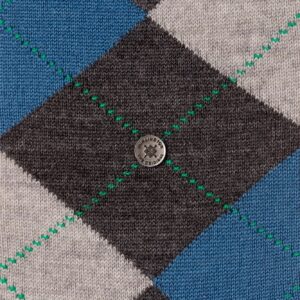 Stylowe skarpety Burlington Edinburgh ciemnoszaro-niebieskie we wzór argyle 40-46
