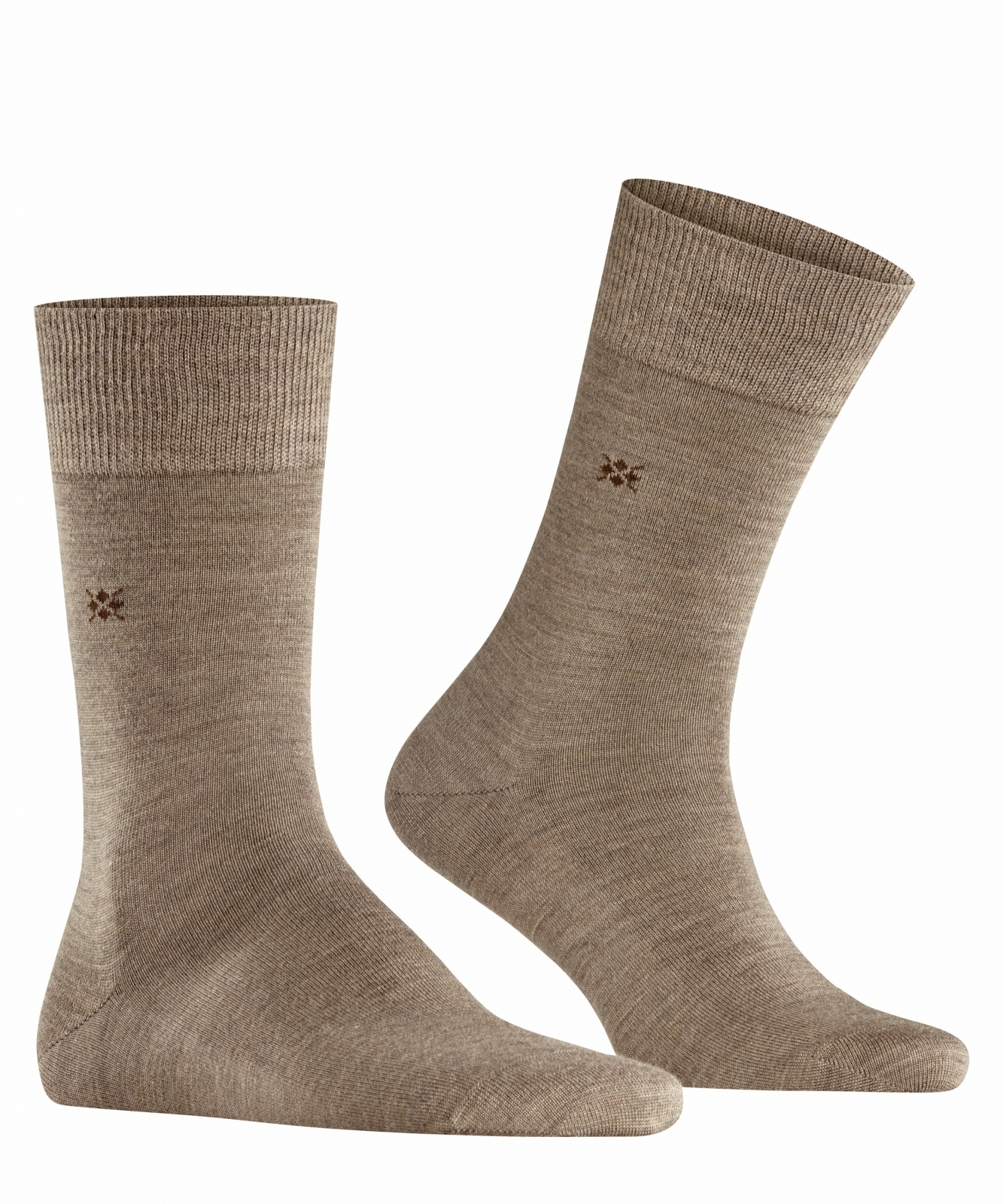 Eleganckie wełniane gładkie skarpety Burlington w kolorze brązu Rozmiar 40-46