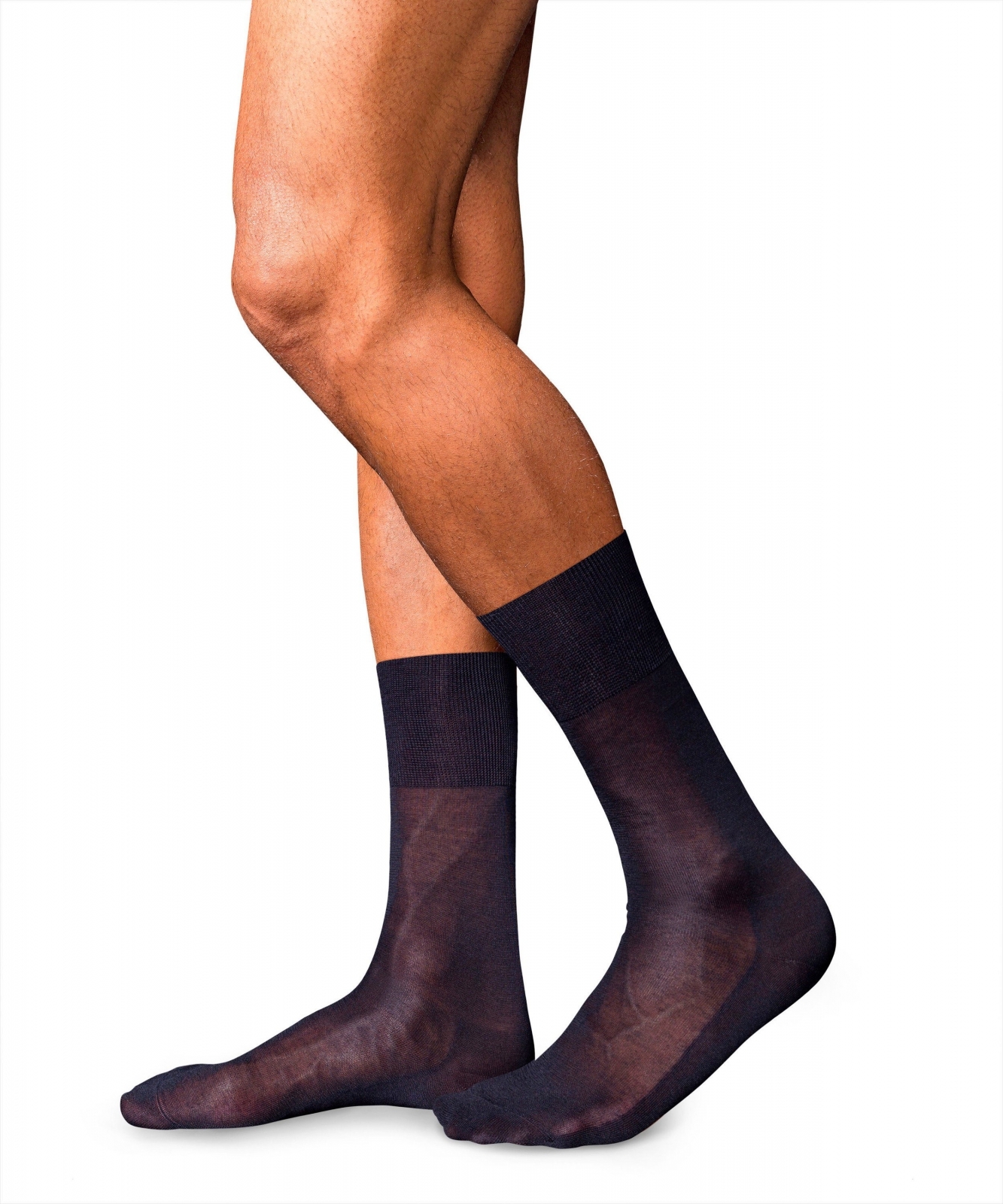 Eleganckie skarpety jedwabne FALKE No.4 kolor granatowy 39-40