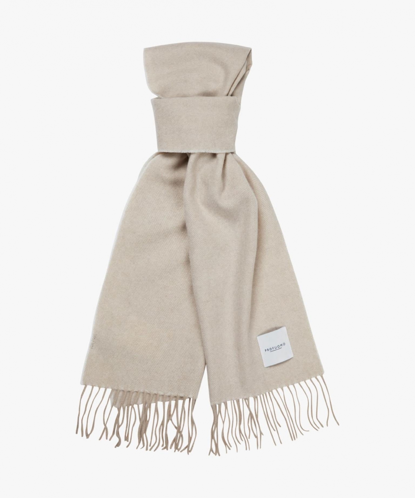 Szal z wełny jagnięcej biały (off white) Profuomo