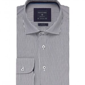 Elegancka koszula Profuomo Originale w granatowe prążki 38