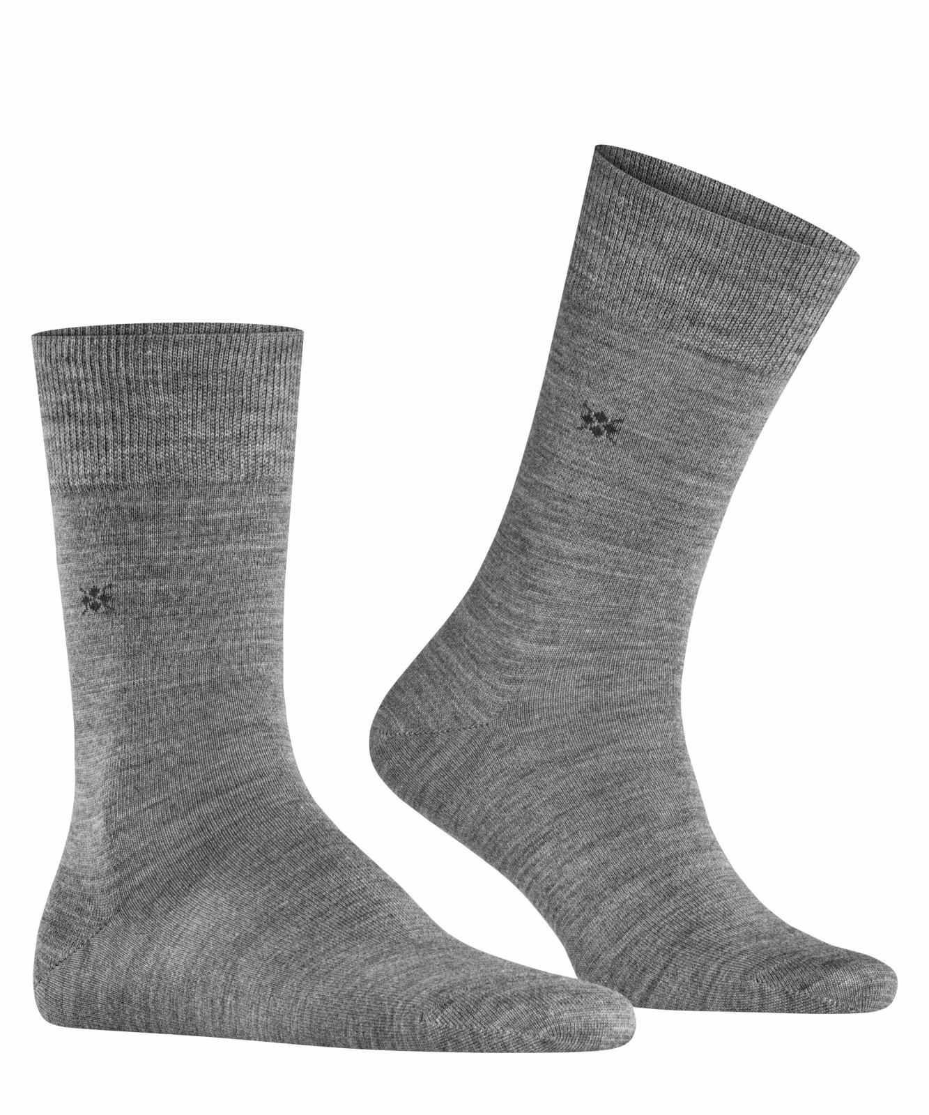 Eleganckie wełniane gładkie skarpety Burlington w kolorze szarym Rozmiar 40-46