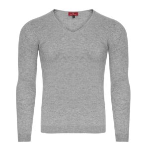 Szary sweter 100% kaszmir VAN THORN XXL