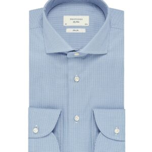 Elegancka koszula męska Profuomo Sky Blue w pepitkę 37