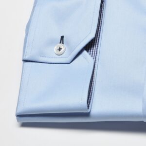 Elegancka niebieska koszula męska VAN THORN Slim Fit z klasycznym kołnierzykiem 36