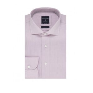 Elegancka liliowa koszula Profuomo Originale w mikrowzór 40