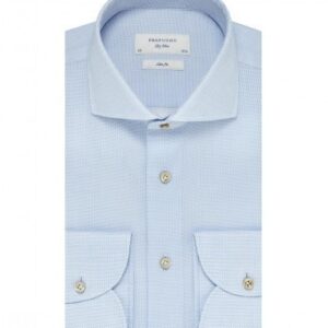Elegancka błękitna koszula Profuomo Sky Blue w mikrowzór 38