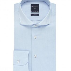 Elegancka błekitna koszula męska taliowana, SLIM FIT, włoski kołnierzyk 37