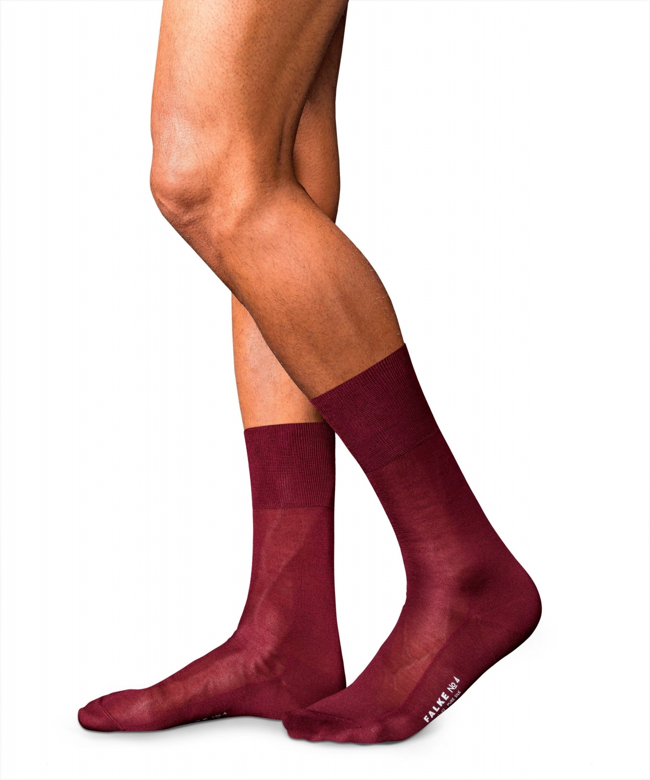 Eleganckie skarpety jedwabne FALKE No.4 kolor bordowy Rozmiar 43-44