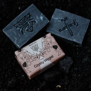 Mydło do twarzy i ciała Czysty Węgiel - 110g - RareCraft