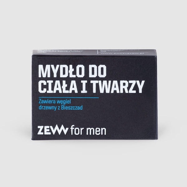 Mydło do twarzy i ciała z węglem drzewnym — Zew for men
