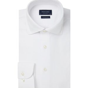 Elegancka biała koszula męska z dzianiny (SLIM FIT) 37