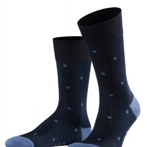 Stylowe granatowe bawełniane skarpety FALKE Dot w grochy Rozmiar 35-38
